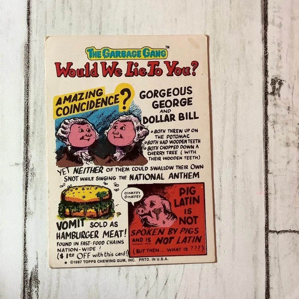 1987 Topps Garbage Pail Kids #362B Nick Yick